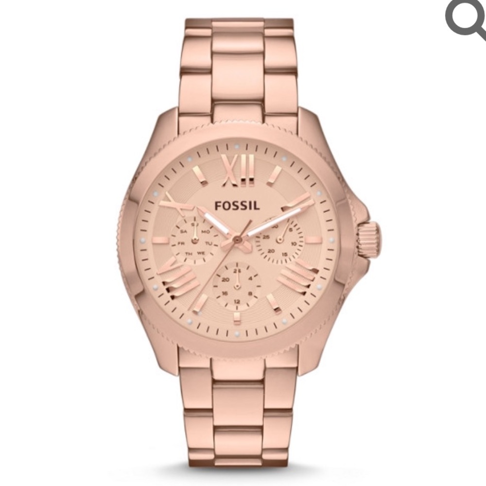 FOSSIL CECILE ROSE-TONE STAINLESS STEEL WATCH